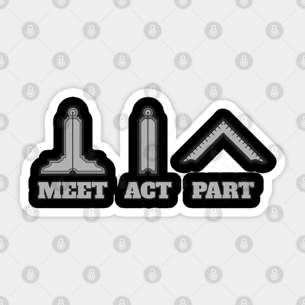 Meet. Act. Part. Sticker by Brova1986